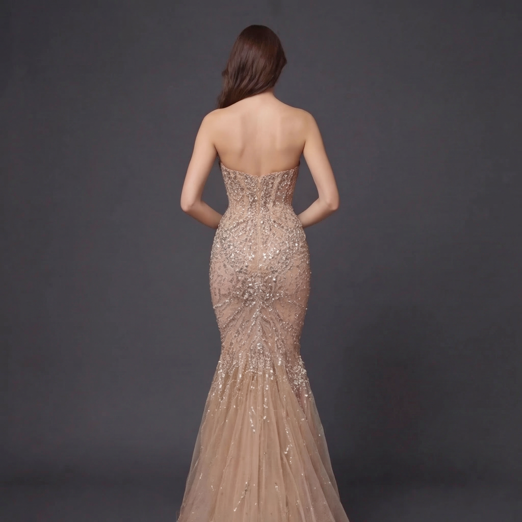 Mauve Matte Structured Evening Gown - Architectural Off-Shoulder Bodice and Voluminous Sculptural Skirt