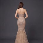 Mauve Matte Structured Evening Gown - Architectural Off-Shoulder Bodice and Voluminous Sculptural Skirt