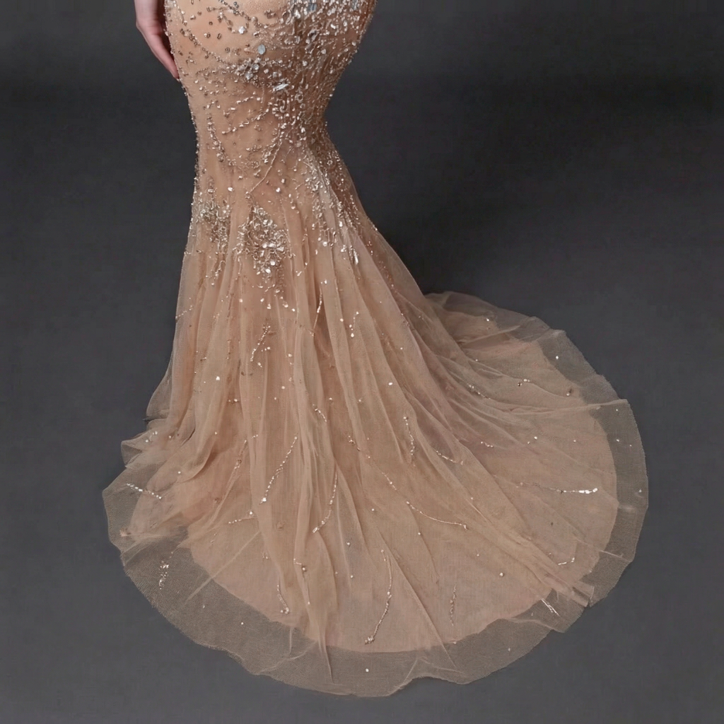 Mauve Matte Structured Evening Gown - Architectural Off-Shoulder Bodice and Voluminous Sculptural Skirt