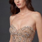 Mauve Matte Structured Evening Gown - Architectural Off-Shoulder Bodice and Voluminous Sculptural Skirt