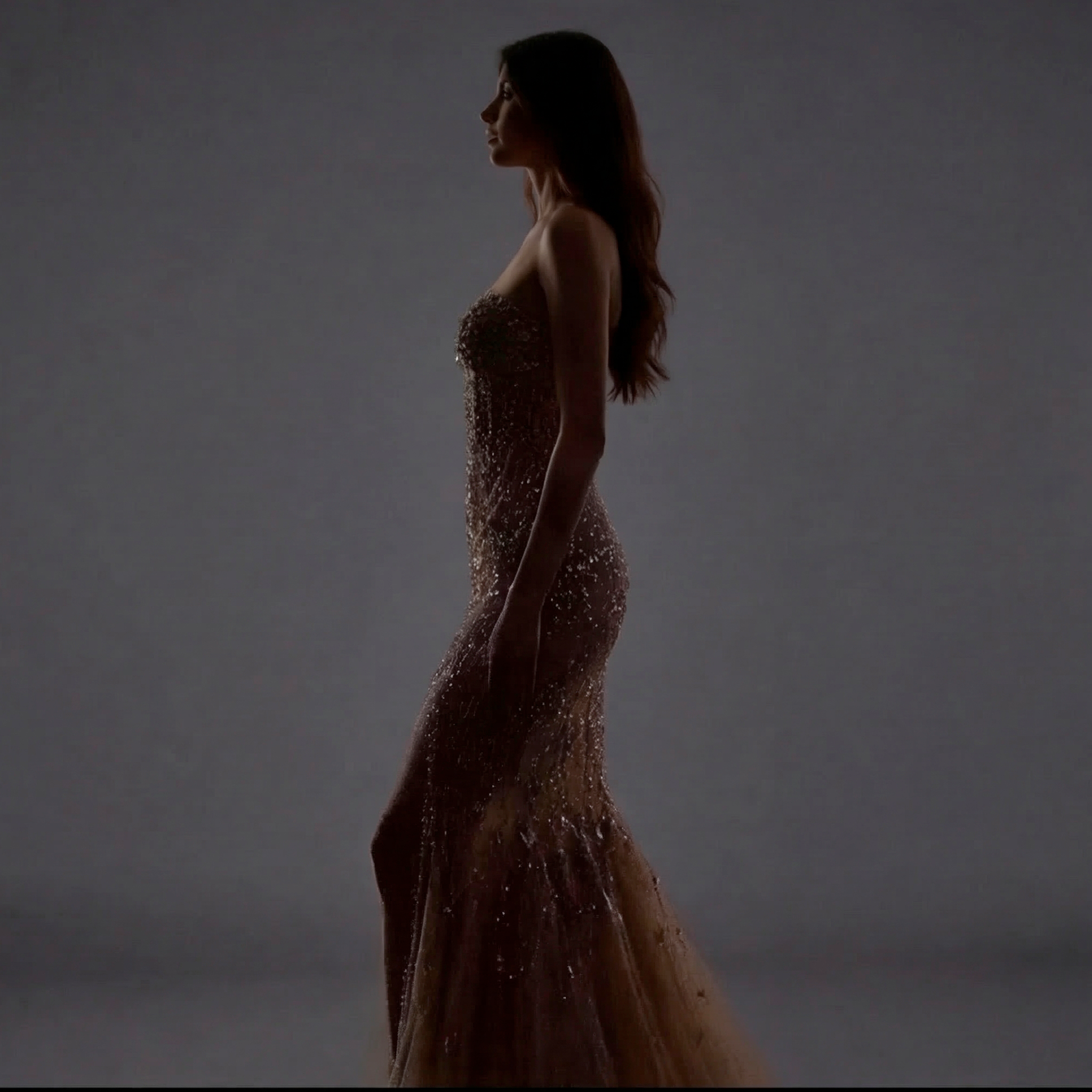 Mauve Matte Structured Evening Gown - Architectural Off-Shoulder Bodice and Voluminous Sculptural Skirt