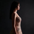 Nude Tulle A-Line Formal Gown - Silver Sequin Starburst Embellishments with High Thigh Slit and Sweetheart Bodice