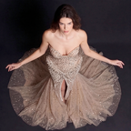 Champagne Crystal Embellished Architectural Peplum Strapless Mermaid Gown with High Slit - The Stellarine Monolith