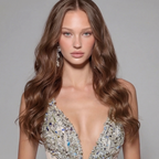 Champagne Gold Crystal Embellished Strapless Mermaid Gown with Architectural Peplum