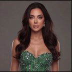 Emerald Green Strapless Corset Mermaid Gown with Crystal Embellishments, Sheer Illusion Fabric, High Slit and Flowing Train