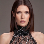 Black Halter Neck Mermaid Gown with Sheer Illusion Bodice, Crystal Embellishments, High Slit and Sparkling Tulle Train