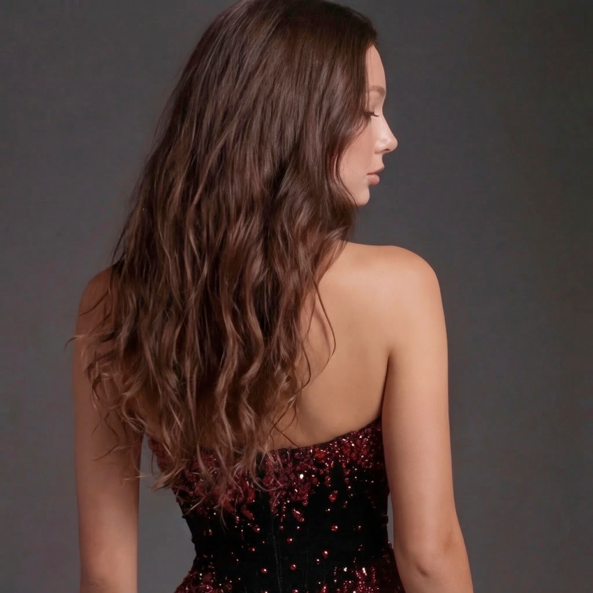 Burgundy Beaded Velvet Corset Mini Dress – Strapless Sweetheart Neckline Cocktail Dress