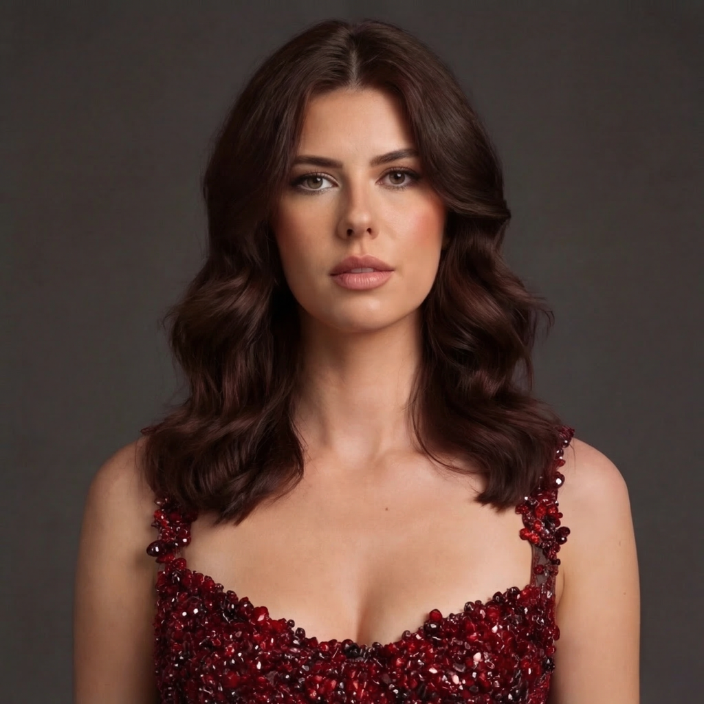 Sheer Boned Corset Mini Dress – Red Beaded Crystal Drip Bodice with Black Tulle Skirt