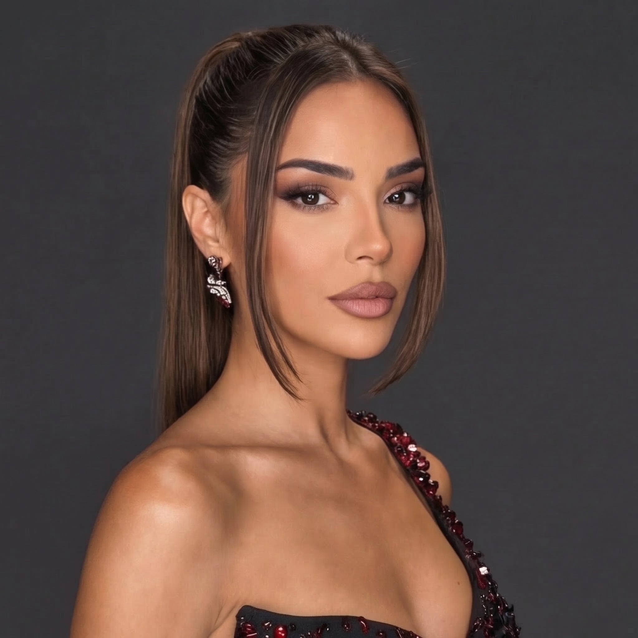 One-Shoulder Sequin Flame Mini Dress – Black to Red Ombre Bodycon Party Dress