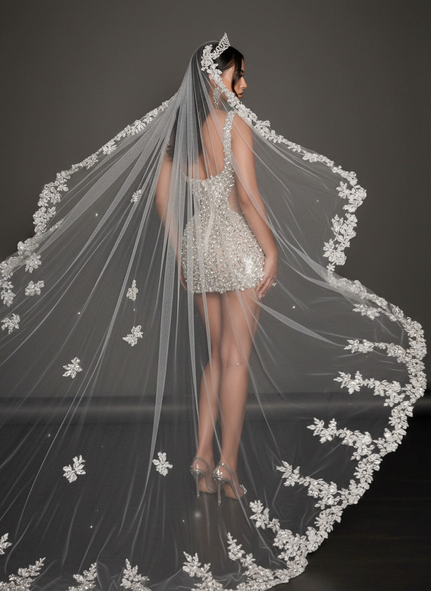 Ivory Crystal Embellished Bridal Mini Dress – Sweetheart Corset Wedding Dress with Illusion Cutouts